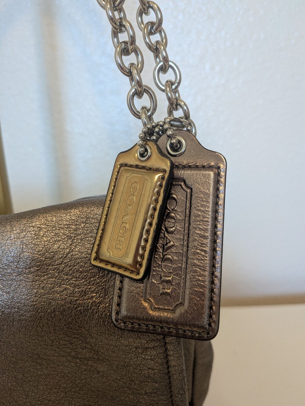 Coach Metallic Chelsea Flap Convertible Shoulder Bag EUC - Picture 3 of 13